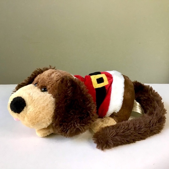 Dan Dee Animated Santa Dog 12” Plush Rolls Over Talks Bark Sings Christmas WORKS - Picture 4 of 11